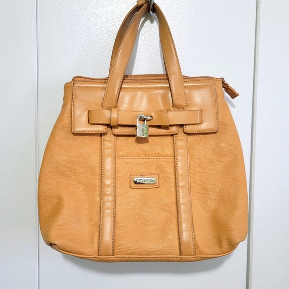 Vegan designer purse. Cool tan caramel colour. In excellent condition! - Picture 1 of 6
